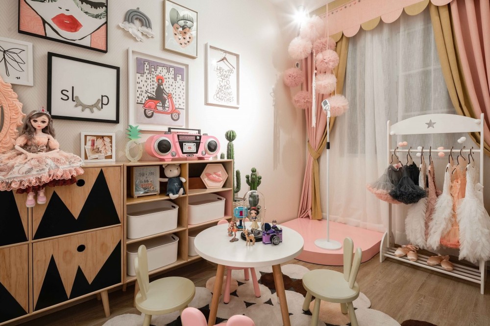 欧式轻奢风格室内家装案例效果图-儿童房 欧式轻奢风格室内家装案例效果图-儿童房