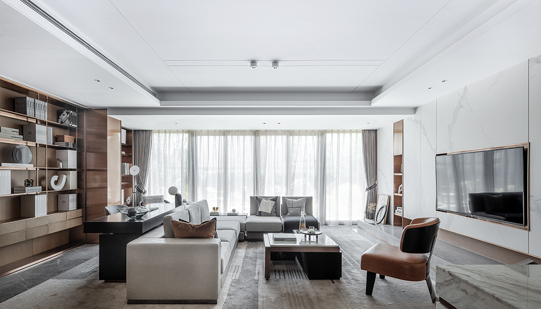现代简约风格室内设计家装案例-客厅落地窗 现代简约风格室内设计家装案例-客厅落地窗