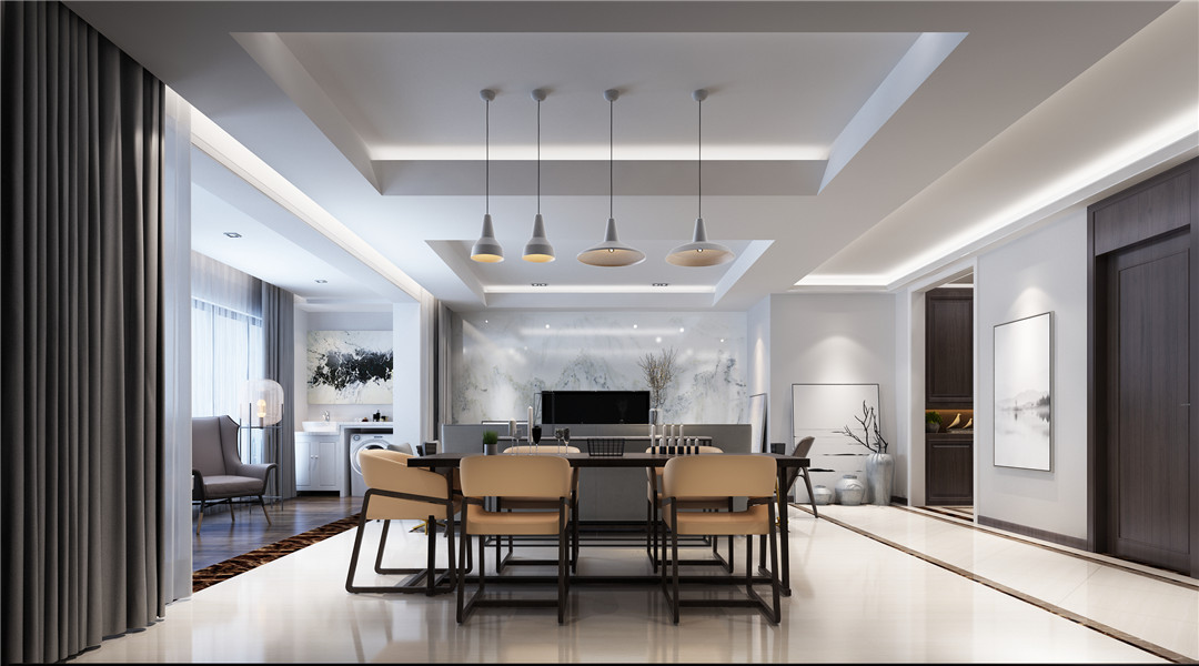 现代简约风格家装设计室内装修效果图-餐厅 现代简约风格家装设计室内装修效果图-餐厅