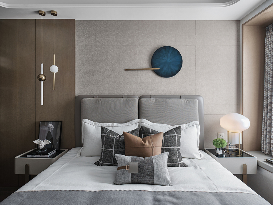 低调奢华轻奢风格室内家装案例效果图-卧室 低调奢华轻奢风格室内家装案例效果图-卧室