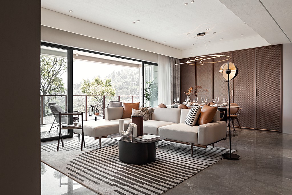 现代轻奢风格家装设计室内装修效果图-客厅 现代轻奢风格家装设计室内装修效果图-客厅